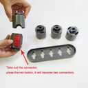 EZ SPARES Compatible Vacuum Parts Docking Station,Wall Mount Bracket,DYS V7 V8 V10 V11 Cordless Vacuum Cleaner, Attachment Accessory Storage Holder Organizer,DIY Connector Converter(1pc)