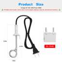 Immersion Water Heater 300W 120/240V Portable Immersion Water Heater Element, Instant Immersion Cup Mug Heater Fit Camping Traveling Coffee/Tea/Soup Electric Water Portable Reheater