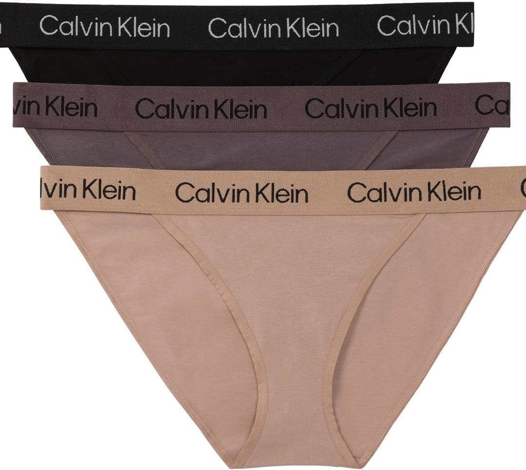 Calvin Klein Women's Cotton Stretch String Bikini Panties, 3 Pack