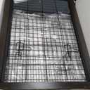 DWANTON Dog Crate Furniture with Cushion, Wooden Kennel Table with Double Doors, Indoor Dog House, Large Size, 38.5" L, Dark Gray