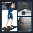Art3d Anti Fatigue Mat - 1/2 Inch Cushioned Kitchen Mat -Comfort & Non Slip Cushion for Standing Desk, Office or Garage Floor (17.3"x28", Black)