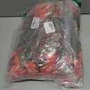 Lnoicy Artificial Fall Mums 12 Bundles Eucalyptus Fake Flowers for Planter,Fake Morning Glory for Halloween Home/Porch/Garden Decoration (Fall Orange)