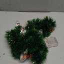 Christmas Garland with Lights, 8.2 FT Battery Operated Powerd 12 LED Bulb Lights Pine Cones Red Berry Decorations Lighted Xmas Lit Prelit Indoor Outdoor Window Home Mantle Fireplace Office Table Decor