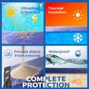 21FT Heavy Duty Pool Cover for Above Ground Pools,200 GSM Tear-Resistant Material,Windproof Secure Fit,All-Season UV Protection,Against Snow,Rain & Debris