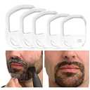 RIMOL Beard Shaper Goatee Mustache Grooming Tool Face Hair Styling Template for Man - Transparent - 4 PCS/Set (Transparent)