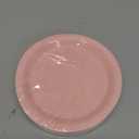 Ottin Solid Light Pink Paper Dessert Plates 7'' Disposable Appetize Cake Plates 50 Count for Birthday Wedding Party Snacks Dessert Cake Daily Use