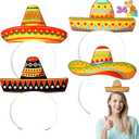 JOYIN 24 Pcs Cinco de Mayo Sombrero Headbands for Mexican Themed Fiesta Party, Party Supplies Decorations for Fun Fiesta Hat Party Supplies, Luau Event Photo Props