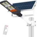 Gebosun 300W LED Solar Street Light Outdoor Solar Flood lamp 6000K Dusk to Dawn with Remote Control Security Waterproof Motion Sensor for Parking Lot, Garden, Warehouse, Pathway, Yard