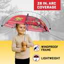 Disney Kids Umbrella, Lightning or Mickey Mouse Toddler and Little Boy Rain Wear for Ages 3-6 (Red)