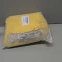 3 in 1 Shower Curtain Set, Yellow Waffle Shower Curtain and PEVA Liner Set with 12 Stainless Steel Shower Curtain Hooks, Waterproof Shower Curtains for Bathroom, 72 W x 72 H