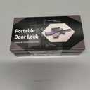 2 x Black Portable Door Lock Home Security Door Locker Travel Lockdown Locks for Additional Safety and Privacy Perfect for Traveling Hotel Home Apartment College (1 Pack)