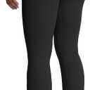 Aoxjox Mini Flare Leggings for Women Trinity Tummy Control High Waisted Wide Leg Yoga Pants 29"/31"/33" (Black, XS)