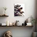 Framed Jesus and Lamb Wall Art Jesus Protecting Lamb from Wolves Canvas, 24L"x16W" Canvas