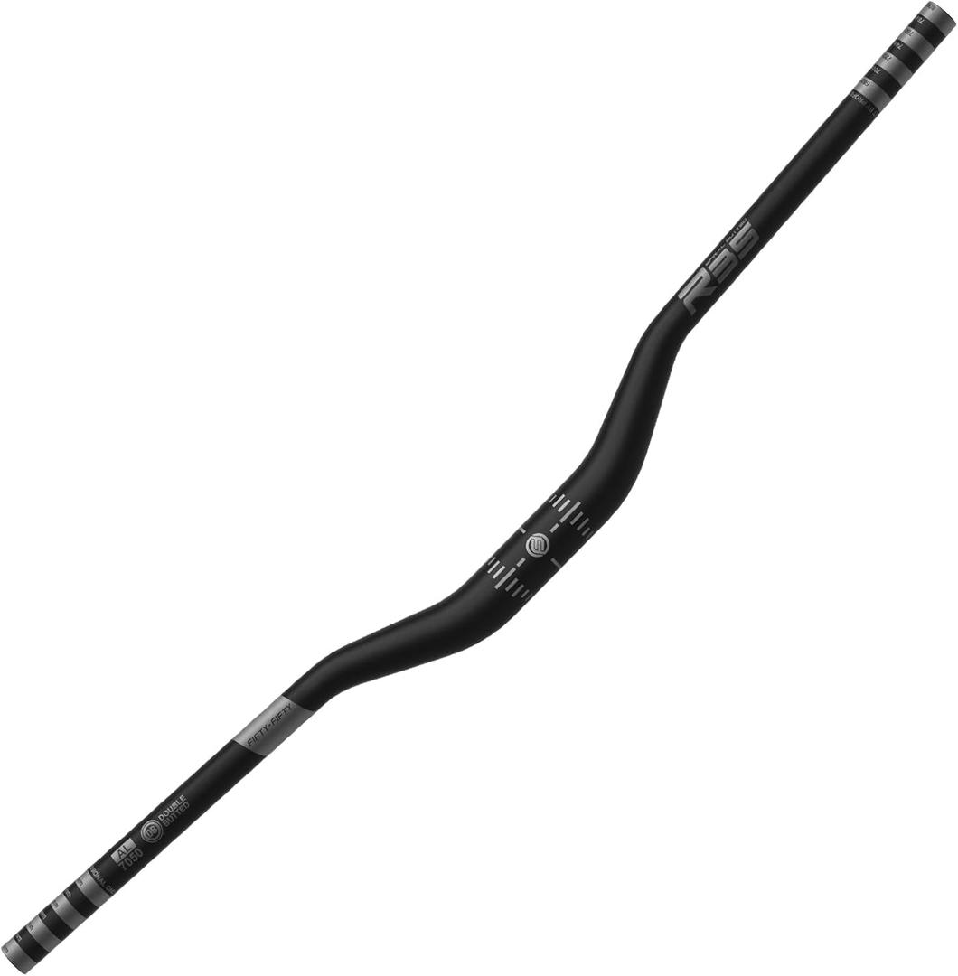 FIFTY-FIFTY Aluminium Alloy Mountain Bike Riser Handlebar, 35mm Diameter, 800mm Wide MTB Bars (38mm Rise, Black)