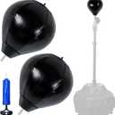 2 Boxing Speed Ball Universal 8mm Screw Replaceable Spare Sandbag with Ball Pump for Dynamic and Enduring Training SessionsBlack