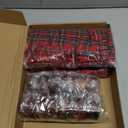 COTTON CRAFT Christmas Tartan Plaid Napkins -12 Pack 100% Cotton Cloth Napkins - Xmas Holiday Lunch Brunch Dinner Party Festive Celebration - Paperless Reusable Washable Table Napkin -17x17 Red Green