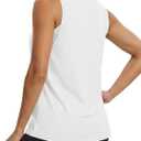 MAGCOMSEN Women's Loose Fit Quick Dry Lightweight Athletic Tank Top (White, M)