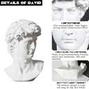 fazhongfa Greek Statue of David Bust Resin Sculpture for Roman Bookshelf Tabletop Office Home Decor Roman Sculpture Decoration David Figurine 6 Inch Gift for Friends Colleague