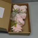 5Pcs Light Pink Real Touch Artificial Silk Flowers with Stems - Lifelike Latex Austin Rose Peony for Wedding Bouquets, Home Decor, DIY Floral Arrangements