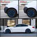 16" Blue Wheel Rim Cover Hubcaps Replacement R16 Hub Caps Snap On Universal Wheel Rim Cover ABS Exterior Accessories for Car Trunk SUV Set of 4