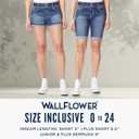 WallFlower Women's Irresistible Denim Shorts High-Rise Insta Soft Juniors (Standard and Plus) (0, Black Bermuda)