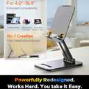 LISEN for iPad Stand Tablet Holder for Desk, Office Desk Accessories for Men Women Kids Tablet Gifts, Office Home Essentials Gadgets Portable Monitor Stand for 2026 New iPad a16 Accessories Switch (Black)