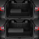 car organizers and storage for SUV,trunk organizer for sedan, leather foldable sleek box with lid,collapsible cargo bins, tool accessories containers,Collapsible Suede velvet (22 inch Covered)