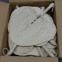 Marsui 30 Pieces Wedding Raffia Fans Bamboo Natural Handmade Palm Leaf Hand Weaving Boho Fans for Guest Couple Summer Cooling Supplies Farmhouse Wall Decor Wedding Favors