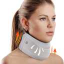 Neck Brace for Neck Pain and Support, Soft Neck Support Relieves Pain & Pressure in Spine for Women & Men, Wrap Align Stabilize Vertebrae Foam Cervical Collar for Sleeping (Grey, S, 3" Depth Collar)