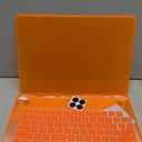 IBENZER Compatible with MacBook air 13 inch Case 2026 2025 2024 2023 2022 M4 A3240 M3 A3113 M2 A2681, HardShellCase w/KeyboardCover ScreenFilm Type-C for Mac air 13.6", Orange, KK-OR+2TC