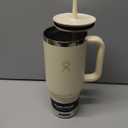 Hydro Flask Travel Tumbler with Handle, Lid and Straw - Insulated Stainless Steel in 40 Oz Coconut Cream