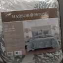 Harbor House Seaside Reversible Cotton Quilt Set Coastal Clam, Starfish, Coral Embroidery, All Season, Pre-Washed Coverlet Bedding Layer, Decorative Pillow, King/Cal King(108"x90") Seafoam 4 Piece