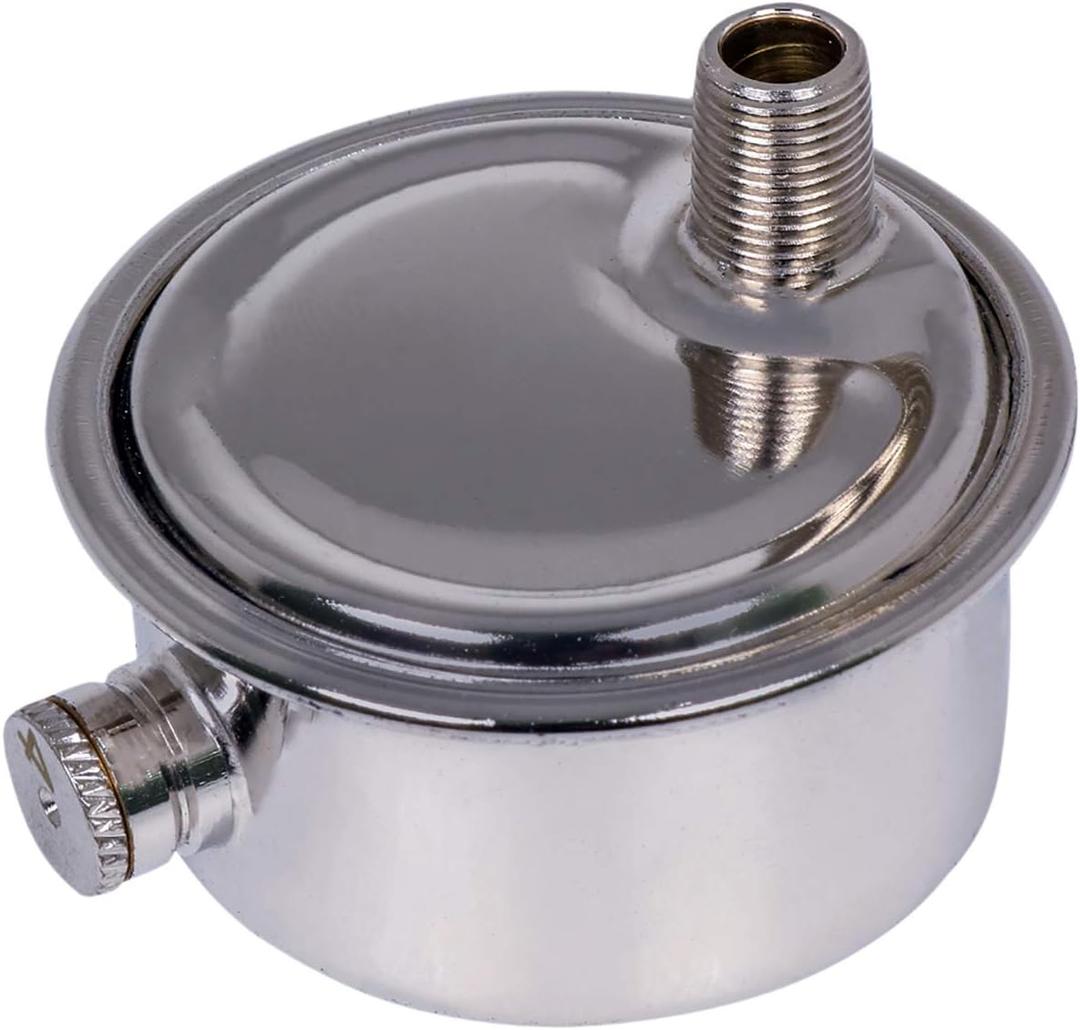MIDLINE VALVE 1/8 Inch Air Vent No. D, 1/8" Angled Steam Air Vent, Radiator Air Valve, Chrome Plated