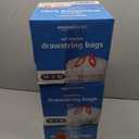 3 x Amazon Basics Tall Kitchen Drawstring Trash Bags, Sturdy and Tear Resistant, 13 Gallon, Unscented, 120 Count