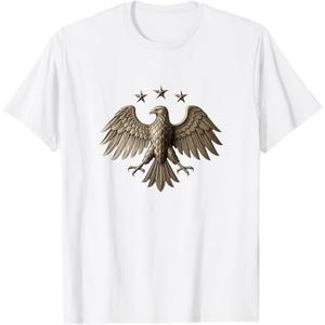 New Emblem of Syria | Syrian National Identity T-Shirt (White, L)