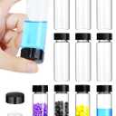 30ml Clear Small Glass Vials with Screw Caps, Small Vials for Essential Oil, Leak-Proof Sample Vials with Lids(50pcs)