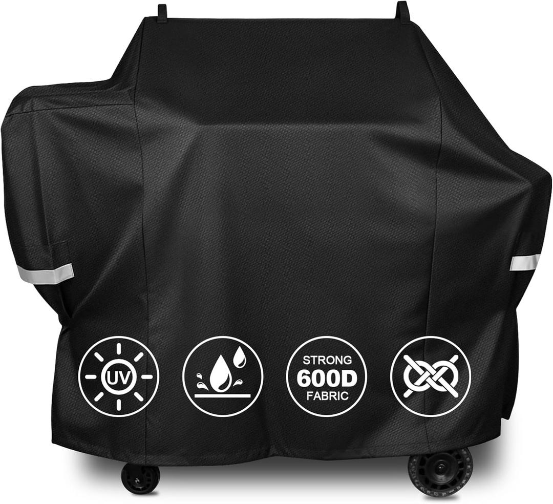 Grill Cover for 1250 Series 850FB2/850M and 1300M - 600D Heavy Duty Water-Resistant BBQ Cover with Adjustable Windproof Straps for Pit Boss Wood Pellet Grills All-Season Protection