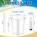Willinglong 20 Set 32oz Clear Plastic Drink Buckets Rum Buckets for Drink with Straws, Lids and Beverage Syringes Reusable Iced Coffee Cups for Rum Wine Beer Cocktail Beverage Lemonades