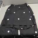 calbatic Women Polka Dot 2 Piece Outfits Spot Strapless Tube Top High Waist Wide Leg Pants Casual Lounge Set (S)