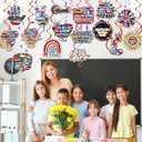 30pcs Hispanic Heritage Month Hanging Swirls,Latino Mexican Spanish Flag Decor for Celebrate Spanish Speaking Countries Party Classroom Home Office decorations