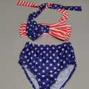 Aalizzwell Baby Girl Bathing Suit, Toddler Girls Two Piece Swimsuit Halter Top Bikini Bottoms Swimming Suit 2-3T