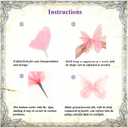 4 PCS Giant Artificial Butterfly Party Decorations 19.6inch 3D Silk Butterfly Hanging Wall Decorations for Baby Shower Decor Girls Women Birthday Party Wedding Homes Supplies (Pink)