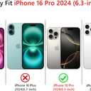 NITITOP Compatible with iPhone 16 Pro Case Clear Magnetic Compatible with MagSafe Cute Lily Flowers Floral for Women Girls Hard PC Back Shockproof Protective Phone Cover - Green