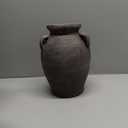 Distress Black Vases with Ears, Classic Rustic Pottery, Tranquil Decoration