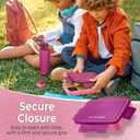 My Vesperbox Lite  Mini Lite - Kids Bento Lunch Box  Extra Durable Lunchbox for Toddlers and School  Leakproof, Child-Friendly, Ideal for Daycare, Preschool & Elementary School (Lite - Purple - 23x17,5x5cm)