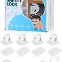 4 Pack Magnetic Cabinet Locks for Child Safety, Drawer Locks Baby Proofing, Magnetic Door Safety Locks for Cabinets and Drawers, Easy Installation No Tools Required (4 Pack and 1 Keys)