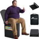 Upgrade XXL Portable Toilet for Adults, Extra Large Portable Travel Floding Toilet, Camping Tall Toilets with Lid for Adults and Kids Compact Potty for Car,Hiking,Beach and Camping