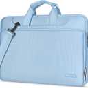 MOSISO 360 Protective Laptop Bag 15.6 inch, 15-16 inch Computer Bag Compatible with MacBook Air 15 inch/Pro 16 inch, HP,Dell,Lenovo,Asus,Notebook, Laptop Carrying Case with Strap&Handle, Airy Blue