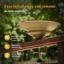 Solar Bird Bath,Deck Bird Bath with Solar Fountain,Metal Bird Bath Bubbler,Deck Mounted Bird Bath,Balcony Bird Bath,Patio Garden Decor