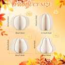 Leinuosen 72 Pcs/24Sets Fall Crafts Large Wooden 3D Pumpkin Cutouts 8 Inch Unfinished Wooden Slices to Paint Table Centerpieces Decor for Thanksgiving Autumn Party Tiered Tray Decor(Solid)